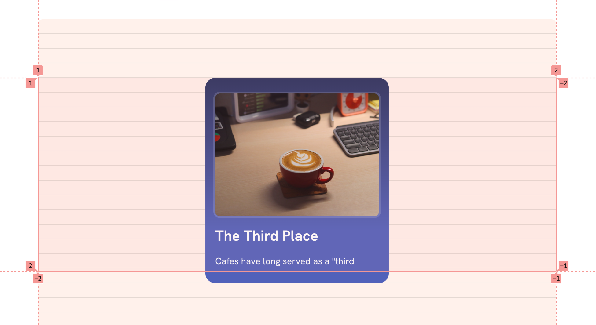 Card grid layout