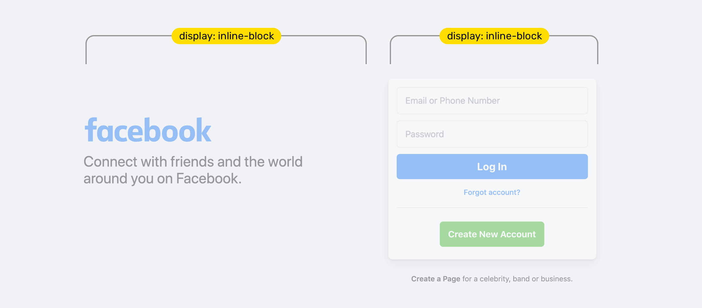 New Facebook Login Page