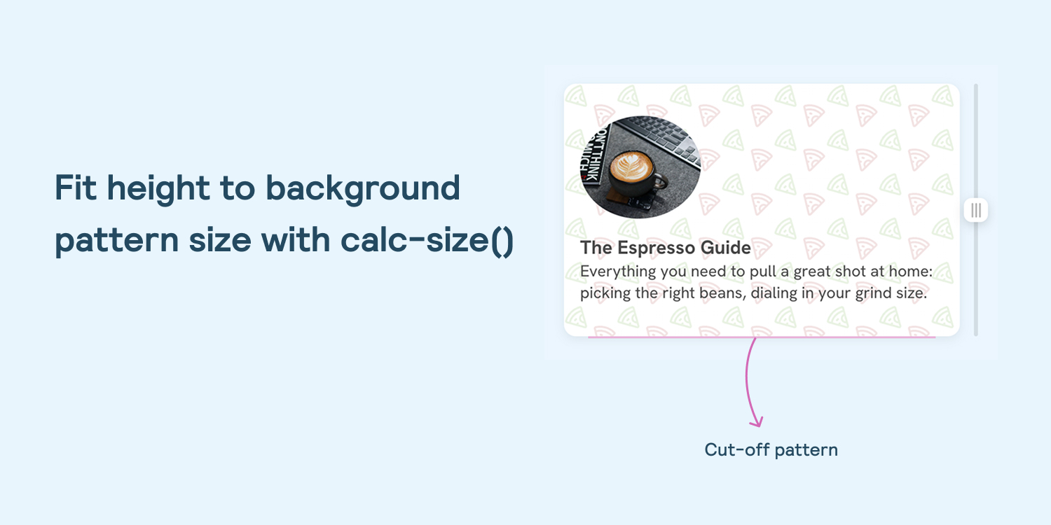 Fit height to background pattern size with calc-size()
