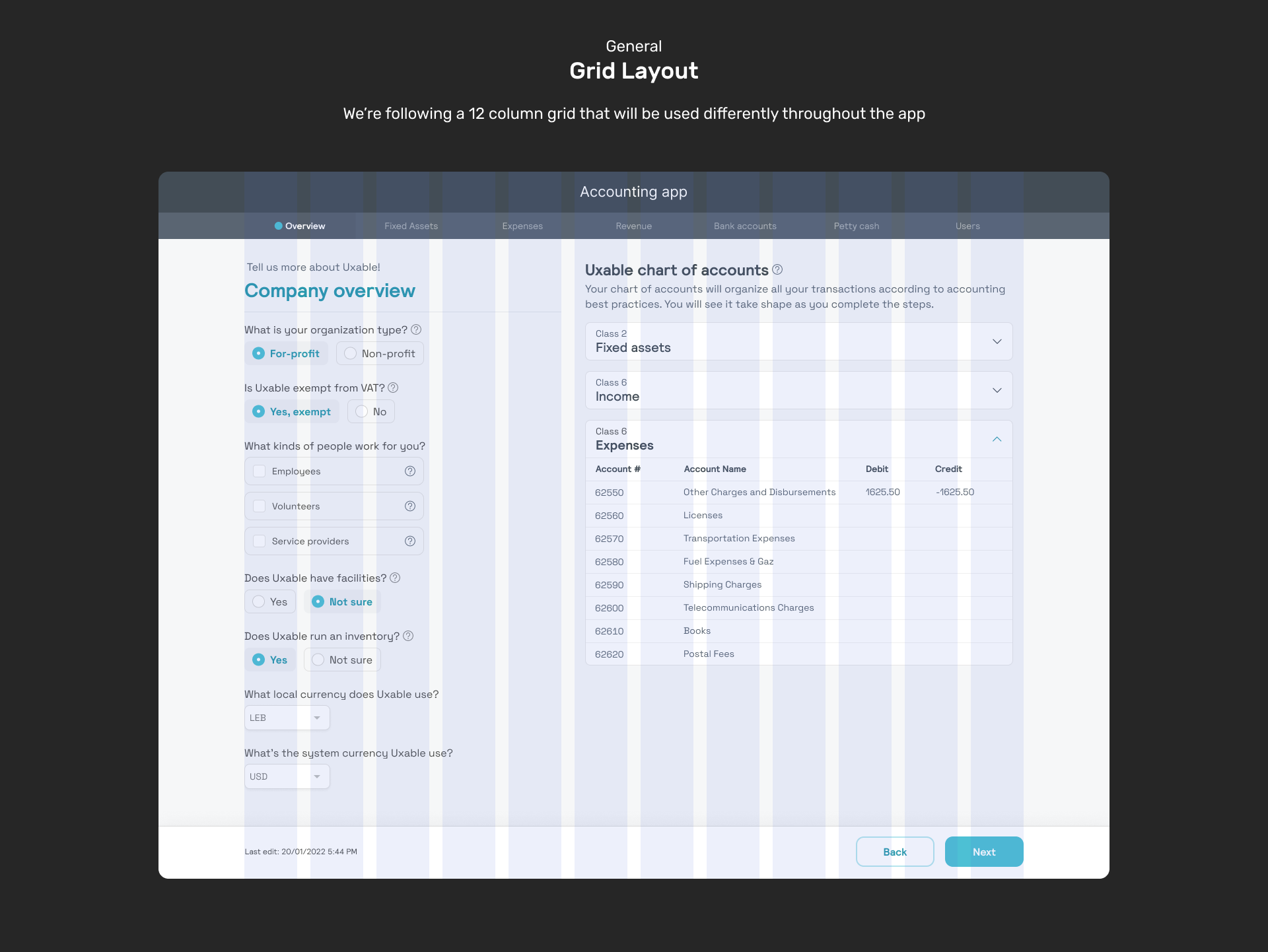 Fixed assets wireframe